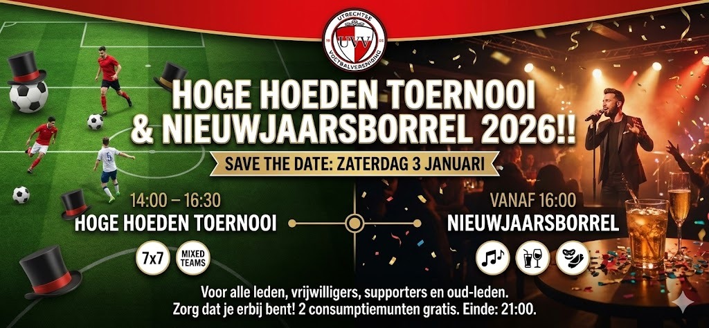 SAVE THE DATE: Hoge Hoeden Toernooi & Nieuwjaarsborrel 2026!